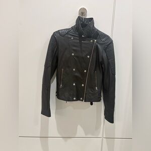 Danier Black Leather Biker Jacket